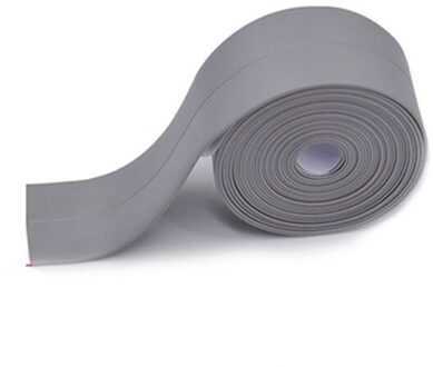 3.8Cm X 3.2M Zelfklevende Keuken Badkamer Keramische Stickers Tape Waterdicht Anti-Vocht Pvc Muur Hoek lijn Sink Sticker grijs