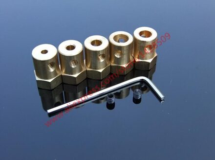 3-8mm K355 Koperen Zeshoekige 18mm Lengte Koppeling RC Kleine DIY Auto Shaft Coupler Onderdelen