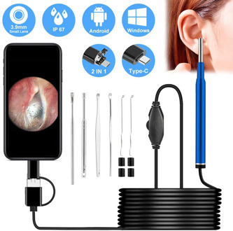 3.9MM Mini Medical Endoscope Camera Waterproof USB Endoscope Inspection Camera for OTG Android Phone PC Ear Nose Borescope