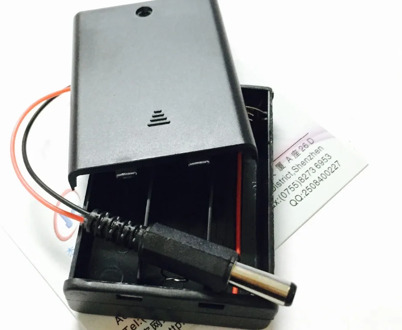 3 AA battery holder case box 4.5V With Cover and switch DC 5.5*2.1 connector battery holder