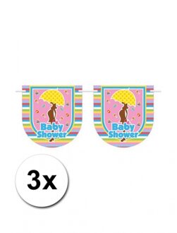 3 Babyshower Slingers 6 Meter - Vlaggenlijnen