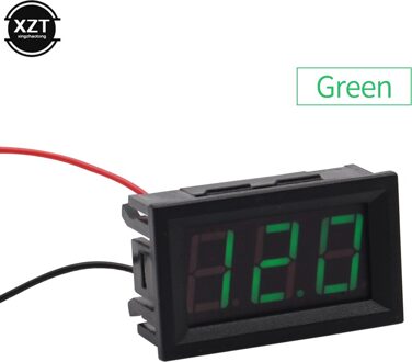 3 Bits Digitale Voltmeter Dc 3.5V Tot 30V Digitale Voltmeter Voltage Panel Meter Rood/Blauw Voor 6V 12V Electromobile Motorfiets Auto groen