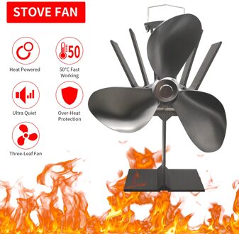 3 bladen Warmte Aangedreven Kachel Fan Ultrastille Haard Eco Fan voor Efficiënte Warmteverdeling
