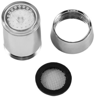 3 Color Led Light Change Kraan Douche Water Tap Temperatuursensor Water Kraan Glow Douche Links Schroef Met Converter