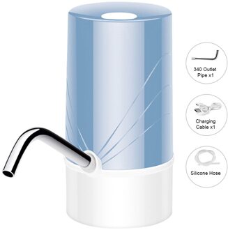 3 Colors 4W 5V Auto USB Water Pump Dispenser Smart Electric Drinking Bottle Button Switch Water Dispenser Device Blauw