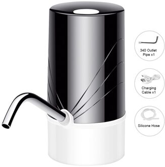 3 Colors 4W 5V Auto USB Water Pump Dispenser Smart Electric Drinking Bottle Button Switch Water Dispenser Device zwart