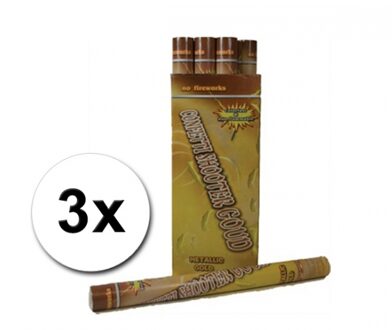 3 confetti shooters 60 cm goud - Confetti Goudkleurig
