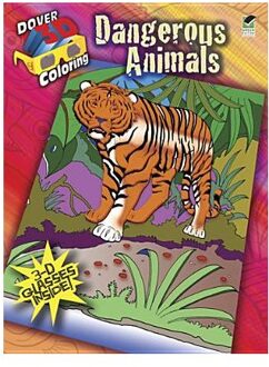 3-D Coloring Book - Dangerous Animals