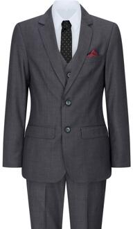 3-delig antracietgrijs klassiek retropak voor jongens Houtskool