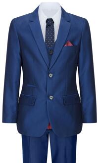 3-delig glanzend koningsblauw klassiek pak voor jongens Navy - 2J / 92cm