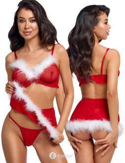 3-delig lingerie set, X-mas - Maat:: S/M