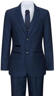 3-delig marineblauw birdseye-tweedpak voor jongens Navy - 1J / 92cm