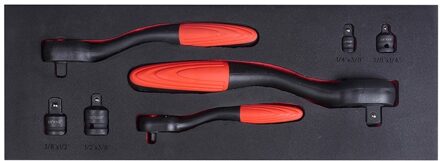 3 Delig ratel set 1/4 , 3/8, 1/2 72 th Weber-Tools WT8200