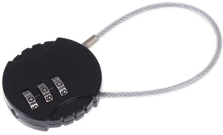 3 Dial Digit Wachtwoord Combinatie Hangslot Koffer Bagage Metalen Code Lock Mini Coded Ingetoetst Anti-Diefstal Sloten 3.7*9Cm blank