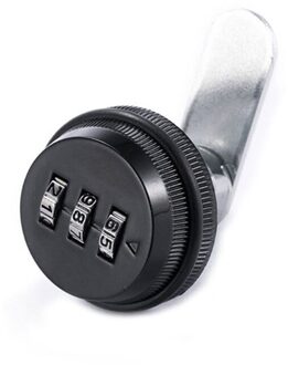 3-Digit Combinatie Mailbox Lock 7/8 "Rotary Tong Cam Lock Voor Kast Lade nee.zwart