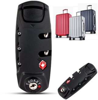 3 Digit Combinatie Resettable Zwart En Wit Reizen Koffer Bagage Security Code Lock Hangslot