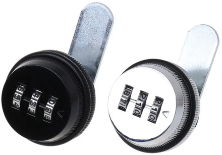 3-Digit Combination Mailbox Lock 7/8" Rotary Tongue Cam Lock for Cabinet Drawer