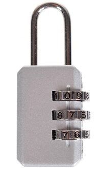 3 Digit Dial Combinatie Code Number Lock Hangslot Voor Bagage Rits Tas Rugzak Handtas Koffer Lade duurzaam Sloten Zilver