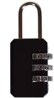 3 Digit Dial Combinatie Code Number Lock Hangslot Voor Bagage Rits Tas Rugzak Handtas Koffer Lade duurzaam Sloten zwart