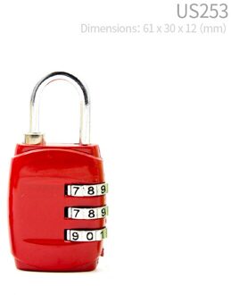 3 Digit Dial Draaien Combinatie Code Number Lock Hangslot Voor Bagage Rits Tas Rugzak Handtas Koffer Lade Duurzaam Sloten 2