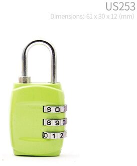 3 Digit Dial Draaien Combinatie Code Number Lock Hangslot Voor Bagage Rits Tas Rugzak Handtas Koffer Lade Duurzaam Sloten 4