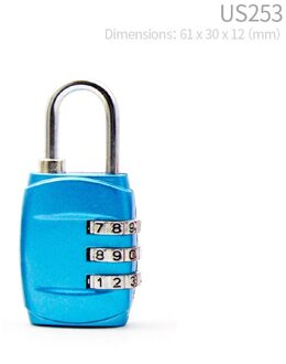 3 Digit Dial Draaien Combinatie Code Number Lock Hangslot Voor Bagage Rits Tas Rugzak Handtas Koffer Lade Duurzaam Sloten