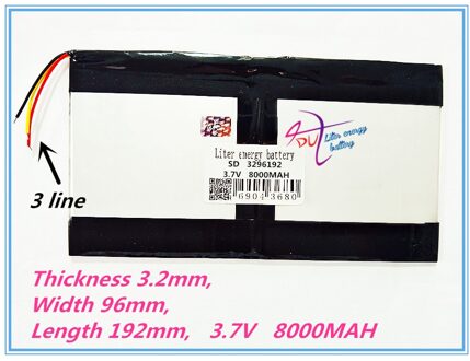 3 draad 3296192 3.7 V 8000 MAH Voor Teclast X98 air 3G P98 3G Tablet PC Batterij 329696*2X98X98 AIR p98 X98 P98HD P98