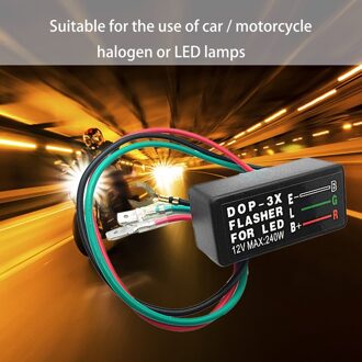 3-Draden Motorfiets Led Blinker Relais Waterdichte Universele DOP-3X Auto Flasher Voor Led 12V Richtingaanwijzer Flasher
