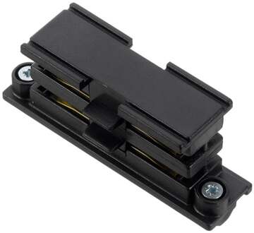 3 Fase Spanningsrail Elektrisch Koppelstuk - Pragmi VYRO - Doorverbinder Recht - Zwart