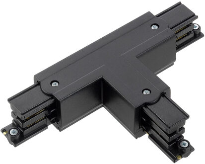 3 Fase Spanningsrail T Koppelstuk - Pragmi VYRO - Links Type 2 - Zwart