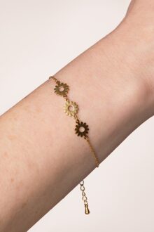 3 Flowers armband in goud