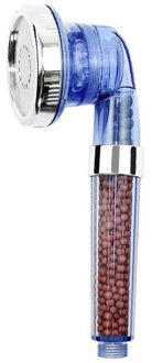 3 Functie Verstelbare Jetting Douchekop Badkamer Hoge Druk Water Handheld Saving Filter Spa Douchekoppen Bad Accessoires Blauw