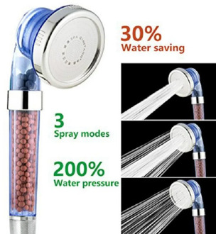 3 Function Adjustable Jetting Shower Head Bathroom High Pressure Saving water Anion Filter SPA Nozzle Shower Heads