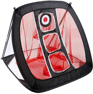 3-Gat Praktijk Training Netto Golf Chippen-Up Pitching Draagbare Hulp Tas Netto rood