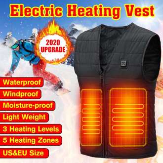 3 Gear Temp Usb Elektrische Verwarming Vest Mannen Vrouwen Herfst Winter Katoenen Infrarood Verwarmde Jas Outdoor Thermische Warm Vest XL