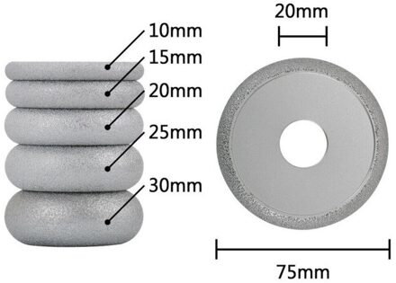 3    "Gesoldeerde Diamant Slijpschijf Vacuüm Romeinse Schurende Voor Steen Haakse Slijper 75x15x20mm