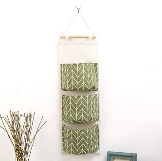 3 Grids Wall Opknoping Organisator Opbergtas Met Speelgoed Decor Pocket Pouch groen