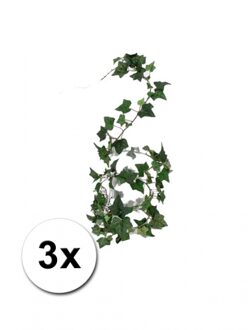 3 Groene slinger plant Hedera - Klimop planten slingers 180 cm - kunstplanten/nepplanten