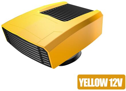 3 In 1 12V/24V Auto Heater 360 Graden Rotatie Verwarming Cooling Fan Voorruitverluchting Auto Glas Ontdooier voor Rv Vrachtwagens Boten Auto 12V geel