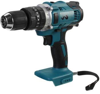 3-In-1 13Mm Borstelloze Elektrische Hamer Boor Elektrische Schroevendraaier 18V 21V 20 + 3 koppel Draadloze Klopboormachine Voor Makita Batterij blauw