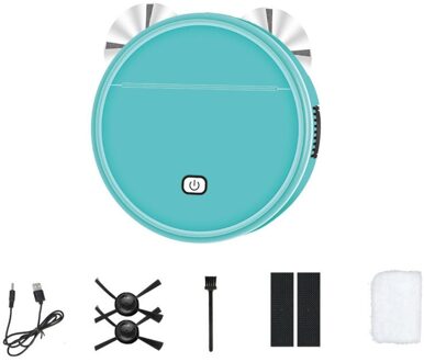 3 In 1 1800Pa Huishoudelijke Automatische Oplaadbare Smart Vacuüm Veegmachine Schoner Blauw