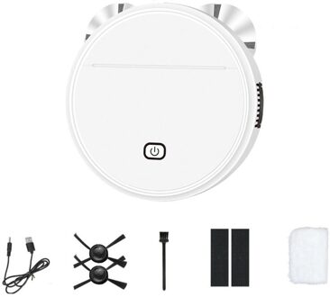 3 In 1 1800Pa Huishoudelijke Automatische Oplaadbare Smart Vacuüm Veegmachine Schoner wit