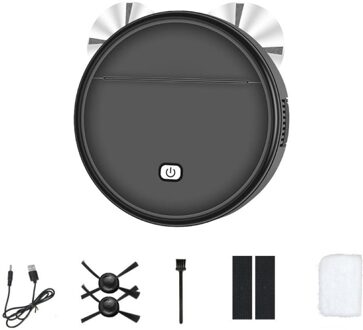 3 In 1 1800Pa Huishoudelijke Automatische Oplaadbare Smart Vacuüm Veegmachine Schoner zwart