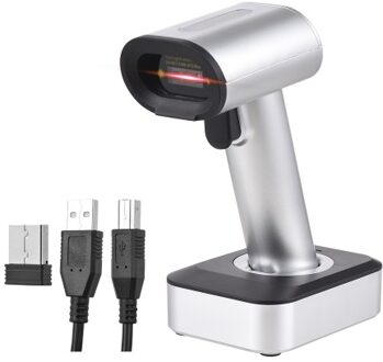 3 In 1 2D 1D QR Barcode Scanner with Screen Display and Charging Base