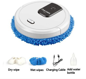 3-In-1 Automatische Vegen Robot Spray Desinfectie Uv Lui Huishoudelijke Usb Opladen Reinigingsmachine Intelligente Stofzuiger wit