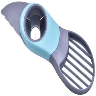 3 In 1 Avocado Slicer Peeler Multifunctionele Avocado Cutter Tool Fruit Peeler Cutter Geschikt Voor Fruit Salade In Huis Keuken blauw