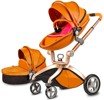 3 in 1 Baby Stroller Hot Mom Travel System High Landscape Stroller with Moses in 2020 Newborn Folding Pram F22