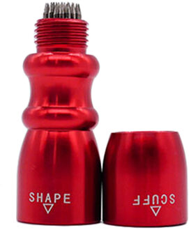 3 In 1 Biljart Cue Tip Shaper Scuffer Beluchter Snooker Zwembad Tapper Reparatie Tools rood