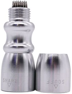 3 In 1 Biljart Cue Tip Shaper Scuffer Beluchter Snooker Zwembad Tapper Reparatie Tools zilverachtig