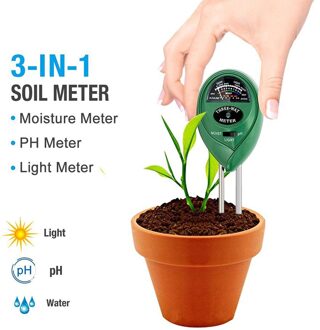 3 In 1 Bodem Tester Bodem Vocht Monitor Zuurgraad Vochtigheid Instrument Zonlicht Intensiteit Meten Analyser Voor Tuinieren Planten Soil Tester